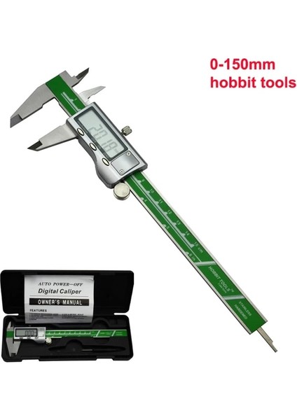0-150MM Yeşil Endüstriyel Seviye Metal Kasa Paslanmaz Çelik Dijital Kumpas 0-50MM 0-150MM 200MM 300MM Elektronik Slayt Kumpas Mikrometre Ölçer (Yurt Dışından)