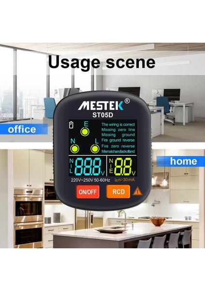 Ingiltere Tak 220V-250V Dijital Akıllı Soket Test Cihazı Rcd Güvenlik Faz Kontrolü Sıfır Canlı Tel Algılama Kaçak Elektroskop Renkli Ekran Ev Soket Test Cihazı (Yurt Dışından) indirimleri