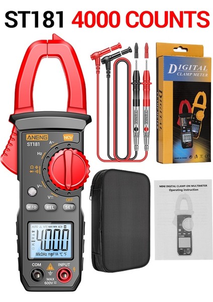 ST183 ST181 ST182 ST183 Dijital Pens Metre Ac Akım 4000 Sayım Multimetre Ampermetre Gerilim Test Cihazı Araba Amp Hz Kapasite Ncv Ohm Testi (Yurt Dışından) fırsatları