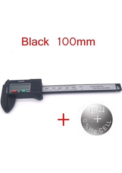 Siyah 10 cm ve Btr Dijital Kumpas Elektronik Karbon Fiber Sürmeli Kumpaslar 150MM/100MM Plastik Ölçer Mikrometre Cetvel Ölçme Araçları Enstrüman (Yurt Dışından)