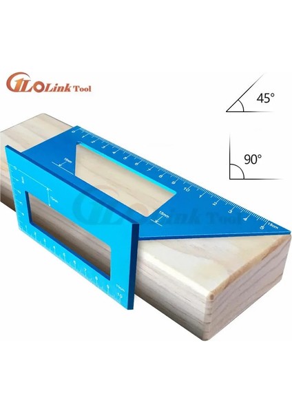 Kırmızı Yüksek Kaliteli Ahşap Alet Japon Alüminyum Alaşımlı Ağaç Işleme Çok Fonksiyonlu Kare 45 Derece 90 Derece Ölçer Cetvel (Yurt Dışından) fiyatları