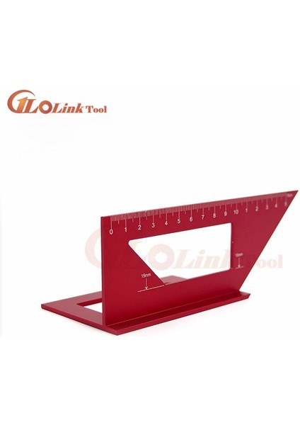 Kırmızı Yüksek Kaliteli Ahşap Alet Japon Alüminyum Alaşımlı Ağaç Işleme Çok Fonksiyonlu Kare 45 Derece 90 Derece Ölçer Cetvel (Yurt Dışından) indirimleri
