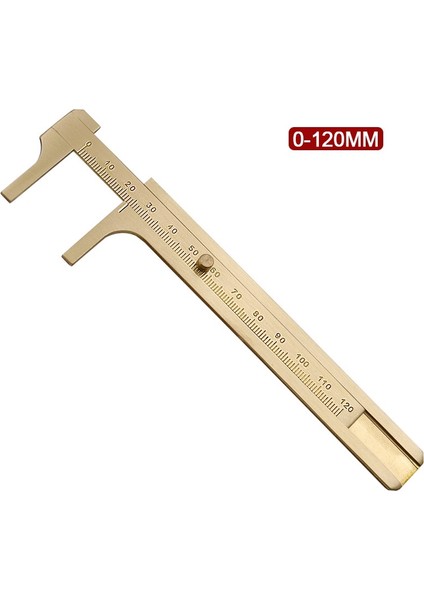 Çift 0-120MM 0-120MM Mini Pirinç Kaliper Saf Bakır Sürmeli Çift Tek Ölçekli Ölçüm Cetveli Retro Taşınabilir (Yurt Dışından) modelleri