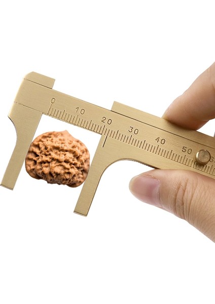 Çift 0-120MM 0-120MM Mini Pirinç Kaliper Saf Bakır Sürmeli Çift Tek Ölçekli Ölçüm Cetveli Retro Taşınabilir (Yurt Dışından) indirimleri