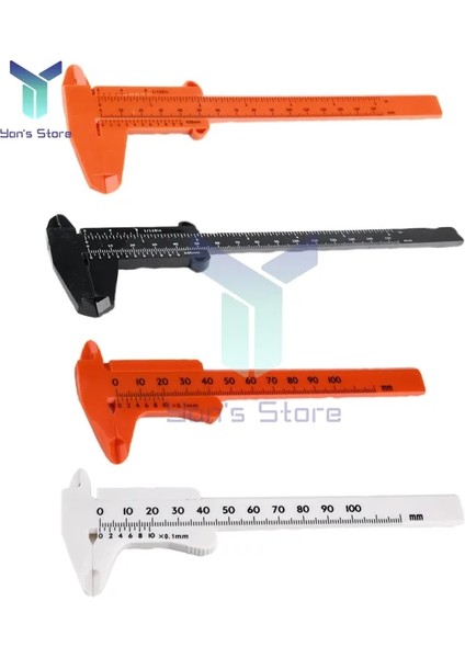 0-100MM Beyaz 0-150MM 0-100MM Plastik Sürmeli Kumpas Dövme Kumpas Cetvel Ölçer Plastik Cetvel Doğru Ölçüm Araçları Sürmeli Kumpas (Yurt Dışından)