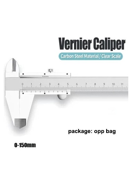 150MM Kutu Yok 0-150MM/0-200MM/0-300MM 0.02MM Sürmeli Kumpas Yüksek Hassasiyetli Karbon Çelik Kumpas Enstrüman Mikrometre Derinlik Ölçme Araçları (Yurt Dışından)