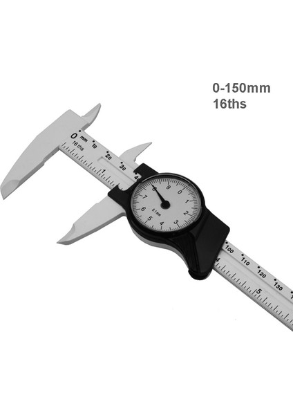 0.1mm Beyaz 0-150 mm 6 Inç Saf Plastik Sürmeli Kumpas Kadranlı Plastik Kadranlı Kumpas Ölçer Dijital Kumpas Mikrometre Kalınlık Ölçer (Yurt Dışından)