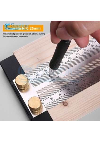 180MM Cetvel 400MM Yüksek Hassasiyetli Ölçekli Cetvel T Tipi Delik Cetvel Paslanmaz Ağaç Işleme Kazıma Işareti Çizgi Ölçer Marangoz Ölçme Aracı (Yurt Dışından) fiyatları