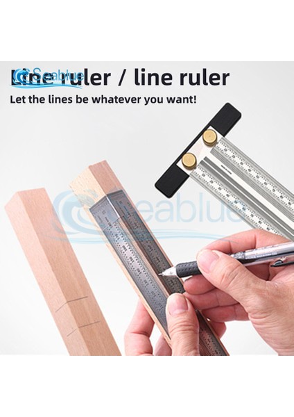 180MM Cetvel 400MM Yüksek Hassasiyetli Ölçekli Cetvel T Tipi Delik Cetvel Paslanmaz Ağaç Işleme Kazıma Işareti Çizgi Ölçer Marangoz Ölçme Aracı (Yurt Dışından) modelleri