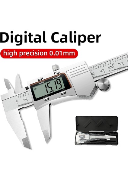 IP54 Kumpas Dijital Pakometre Metal Kumpas Profesyonel Sürmeli Kalibre Ölçme Aletleri Ağaç Işleme Kalın (Yurt Dışından) fiyatları