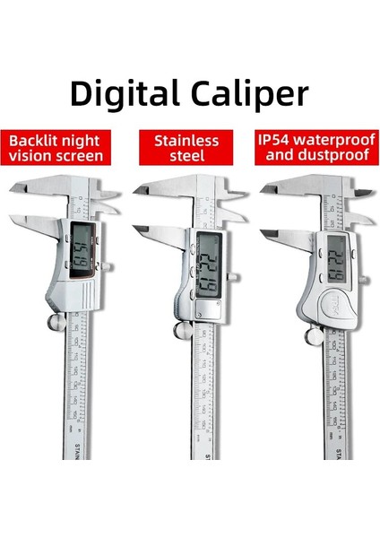 IP54 Kumpas Dijital Pakometre Metal Kumpas Profesyonel Sürmeli Kalibre Ölçme Aletleri Ağaç Işleme Kalın (Yurt Dışından) indirimleri