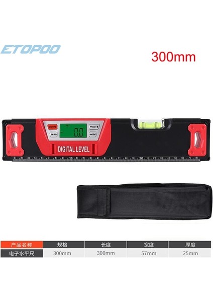 300MM Manyetik Su Terazisi Inklinometre Tor-Pedo Hafif Küçük Tuğla Hattı Ev Dıy Çalışma Asılı Aracı 20/30 cm (Yurt Dışından)