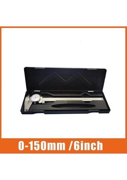 0-150MM 6 Inç Kadranlı Kumpas 6 "8" 12" / 150 200 300MM Metrik/ınç Standart mm Çift El Okuma Ölçeği Kadran Kalınlık Ölçer ile Sürmeli Kumpas (Yurt Dışından)