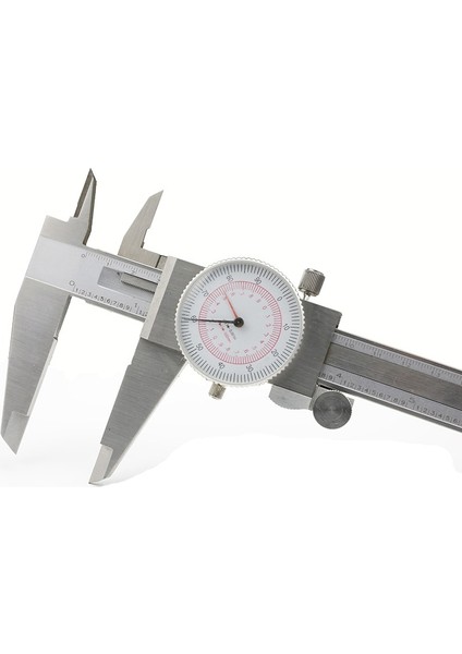 0-150MM 6 Inç Kadranlı Kumpas 6 "8" 12" / 150 200 300MM Metrik/ınç Standart mm Çift El Okuma Ölçeği Kadran Kalınlık Ölçer ile Sürmeli Kumpas (Yurt Dışından) fırsatları