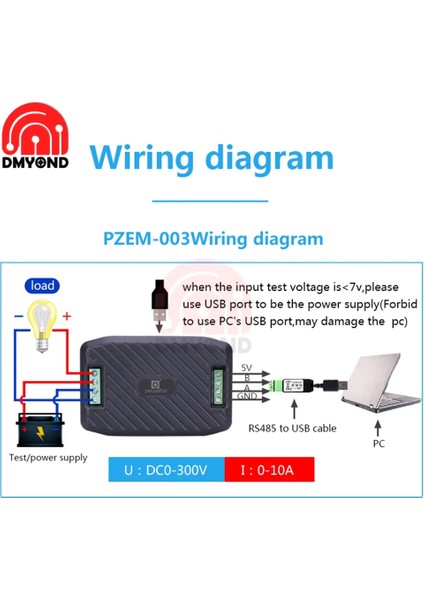 100A Şant ve USB PZEM-017 Dc 0-300V PZEN-003 Voltmetre Ampermetre RS485 Modbus Gerilim Akım Güç Enerji Ölçer Elektrik Watt Metre (Yurt Dışından)