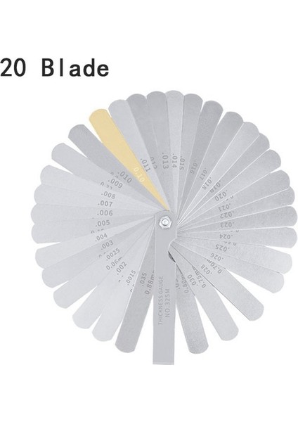 20 Bıçak 13 20 Bıçak 0.05-1mm Çok Ölçer Feeler Boşluk Ölçer Kalınlığı Paslanmaz Çelik 89*32 100*13 100*20 Yüksek Kaliteli Doğru Dayanıklı (Yurt Dışından)