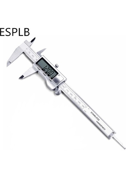 Gümüş Hiçbir Kutu Esplb Paslanmaz Çelik Kumpas Elektronik LCD Dijital Sürmeli Ölçekli Kumpas 6 Inç 6 ''150MM Ölçme Aracı Kumpaslar (Yurt Dışından)