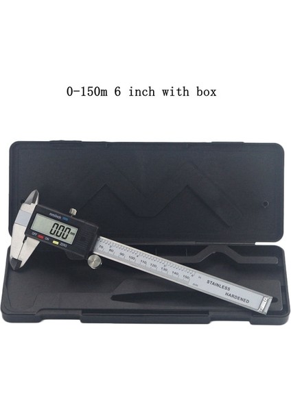 Model 1 Kutu ile Ölçme Aracı Paslanmaz Çelik Kumpas 0-150MM 200MM 300MM Dijital Sürmeli Kaliper Ölçer Mikrometre Paquimetro Messschieber (Yurt Dışından)