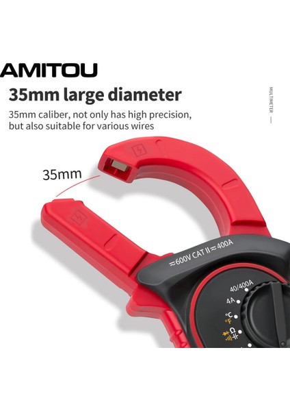 ST201 Mavi Amıtou ST202 2000 Sayım Pens Metre Dijital Profesyonel Kelepçe Multimetre Acdc Gerilim Test Cihazı Akım Ölçer Ohm Sıcaklık Amper Kelepçe (Yurt Dışından) fırsatları