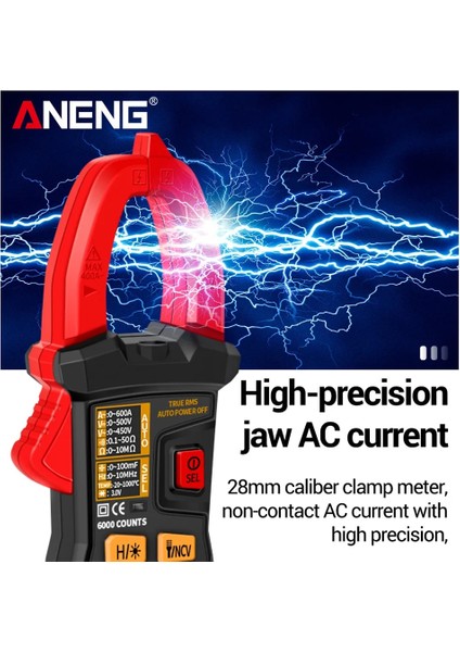 ST193 Kutusu ile Aneng ST193 Dijital Profesyonel Pens Metre 600A Yüksek Akım Ölçer Ac/dc Gerilim Test Cihazı Ncv Sıcaklık Kondansatör Elektrikçi Araçları (Yurt Dışından) modelleri