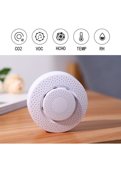 Zigbee Ağ Geçidi Zigbee3.0 Akıllı Hava Kutusu Tuya Hava Kalitesi Monitörü Co2 Sensörü Formaldehit Voc Gaz Dedektörü Sıcaklık Nem Sensörü Otomatik Alarm (Yurt Dışından)