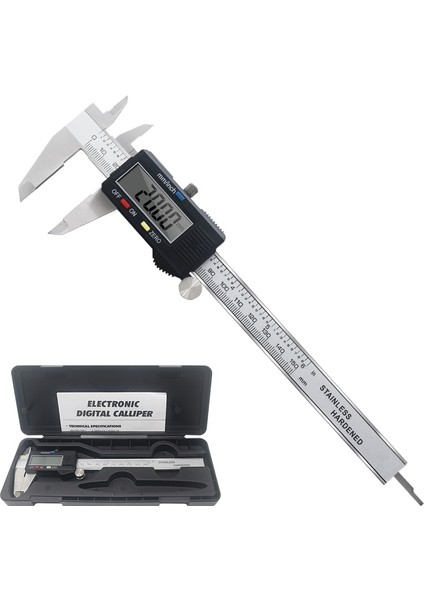 Hiçbir Kutu 0.01MM Doğruluk LCD Dijital Sürmeli Kumpas 150MM 6 Inç Paslanmaz Çelik Mikrometre Kaliperleri Micrometro Paquimetro (Yurt Dışından) fırsatları
