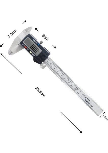 Hiçbir Kutu 0.01MM Doğruluk LCD Dijital Sürmeli Kumpas 150MM 6 Inç Paslanmaz Çelik Mikrometre Kaliperleri Micrometro Paquimetro (Yurt Dışından) indirimleri