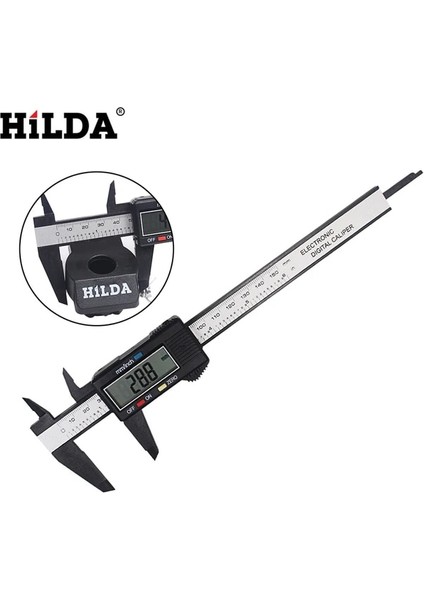 0-150MM Hılda Sürmeli Kumpas Dijital 150MM Elektronik Dijital Kumpas 6 Inç LCD Mikrometre Ölçme Aracı (Yurt Dışından)