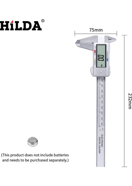 0-150MM Hılda Sürmeli Kumpas Dijital 150MM Elektronik Dijital Kumpas 6 Inç LCD Mikrometre Ölçme Aracı (Yurt Dışından)
