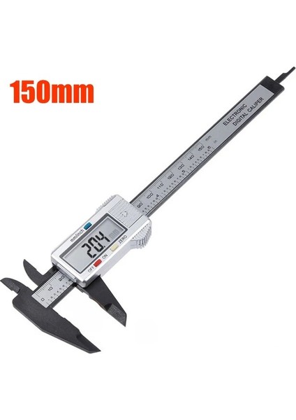 150MM Gümüş Dijital Kumpas 6 Inç Elektronik Sürmeli Kumpas 100MM Kaliper Mikrometre Dijital Cetvel Ölçme Aracı 150MM 0.1mm (Yurt Dışından)