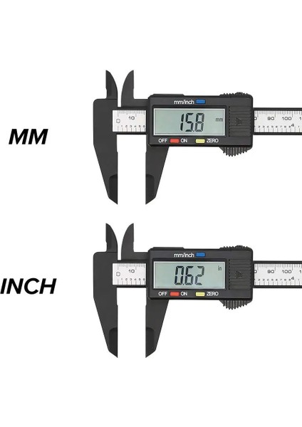 150MM Gümüş Dijital Kumpas 6 Inç Elektronik Sürmeli Kumpas 100MM Kaliper Mikrometre Dijital Cetvel Ölçme Aracı 150MM 0.1mm (Yurt Dışından)
