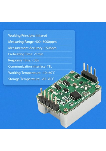 Sensör Modülü Ndır Kızılötesi Karbon Dioksit Sensör Modülü Co2 Konsantrasyonu Algılama Hava Kalitesi Algılama Ekran Modülü/sensör Modülü (Yurt Dışından)