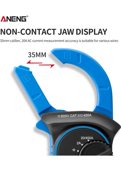 ST201 Mavi Aneng ST201 Dijital Profesyonel Multimetre Kelepçe Ampermetre Transistör Kondansatör Test Cihazı Güç Testi Otomotiv Gerilim Test Cihazı (Yurt Dışından)