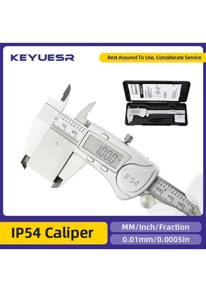 Kutu Kesirli Kumpas IP54 Dijital Kumpas Metal Ölçer Dijital Mikrometre Paslanmaz Çelik Dijital Pakimetre Sürmeli Kumpaslar Derinlik Ölçme Aletleri (Yurt Dışından) fiyatları