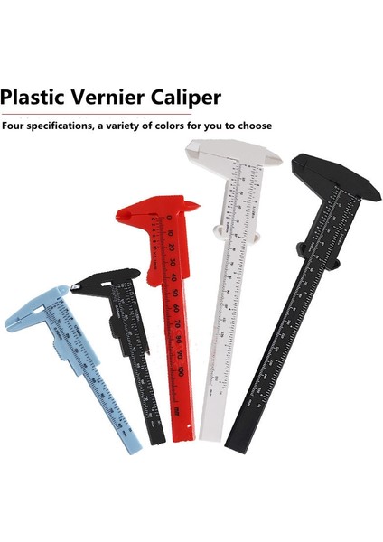 J 0-150MM Dıy Aracı Ağaç Işleme Metal Işleme Sıhhi Tesisat Modeli Yapımı Plastik Sürmeli Kumpas Diyafram Derinlik Çapı Ölçü Aracı (Yurt Dışından)