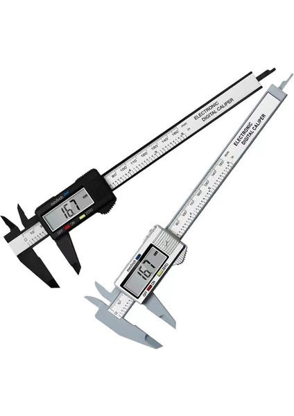 B Dijital Kumpas 6 Inç Elektronik Sürmeli Kumpas 100MM Kaliper Mikrometre Dijital Cetvel Ölçme Aracı 150MM 0.1mm (Yurt Dışından)
