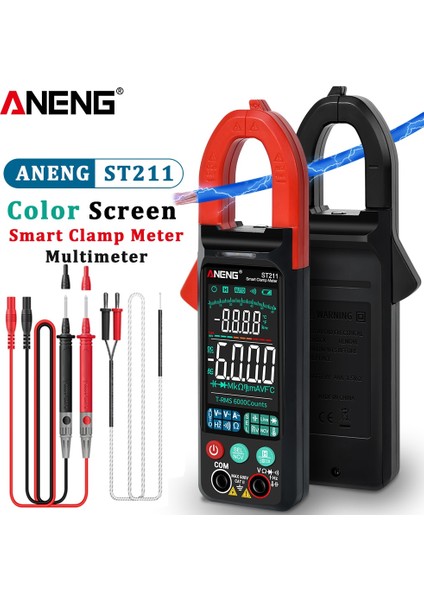 Siyah Aneng ST211/ST212 Dijital Pens Metre Dc/ac Akım 6000 Sayım Multimetre Ampermetre Gerilim Test Cihazı Araba Amp Hz Ncv Ohm Testi (Yurt Dışından) fiyatları
