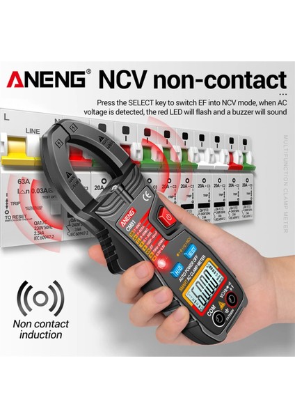 Kırmızı 1 Takım Taşınabilir Kelepçe Metre Dijital Multimetre Voltmetre Ohmmetre Direnç Kapasite Ac Dc Akım Gerilim Elektrik Test Cihazı (Yurt Dışından) modelleri