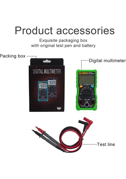 Gösterildiği Gibi V01B Taşınabilir Dijital Multimetre Akıllı LCD Ekran Multimetre Test Cihazı Ncv Fonksiyonu Arka Işık (Yurt Dışından)