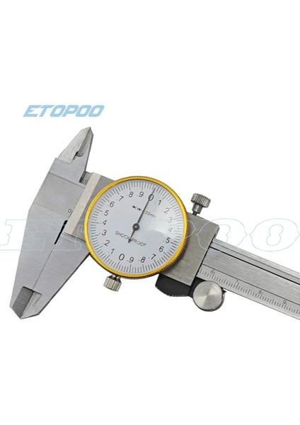 Metrik Boyut 0-150MM 0.02MM Hassas Mikrometre Ölçer 6 Inç 1024 Inç Boyutu Paslanmaz Çelik Kadran Sürmeli Kumpas (Yurt Dışından)