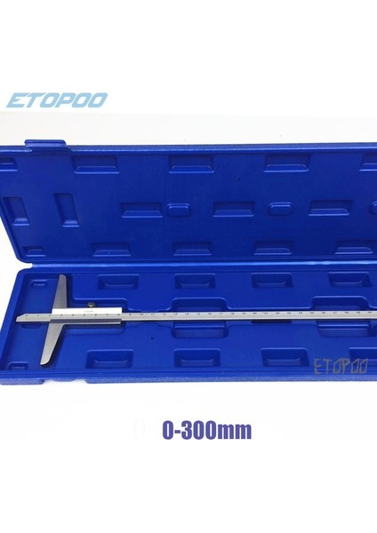 300MM 0.02MM 0-150/200/300MM Derinlik Sürmeli Kumpas Derinlik Ölçer Kutusu ile Paslanmaz Çelik Mikrometre Metrik Ölçer Ölçme Araçları (Yurt Dışından)