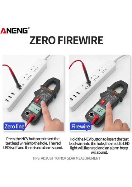 Kırmızı Aneng ST203 Dijital Pens Metre Multimetre 4000 Sayım True Rms Mini Amp Dc/ac Pens Metre Voltmetre 400V Otomatik Aralığı (Yurt Dışından)