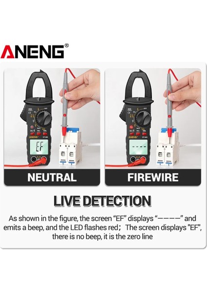 ST180 Sarı (Kutu) Aneng ST180 Profesyonel Dijital Ampermetre Pensesi 4000 Sayım Multimetre Ampermetre Gerilim Test Cihazı Araba Amp Hz Kapasite Ncv Ohm Testi (Yurt Dışından)