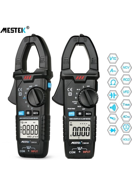 CM83B Mestek Dijital Pens Metre 600A Ac Akım Ac/dc Gerilim Ohm True Rms Otomatik Aralığı Vfd Kapasite Ncv Test Cihazı Ampermetre Multimetre (Yurt Dışından) indirimleri