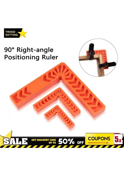 8 Inç 90 Derece 3/4/8 Inç L-Şekilli Konumlandırma Kareler Ağaç Işleme Köşe Sağ Açı Marangoz Köşe Kare Aracı (Yurt Dışından)