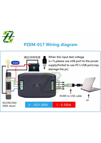 Modül (200A Şönt) PZEM-017 Dc 0-300V PZEN-003 Voltmetre Ampermetre RS485 Modbus Gerilim Akım Güç Enerji Sayacı Elektrik Watt Metre (Yurt Dışından) fırsatları