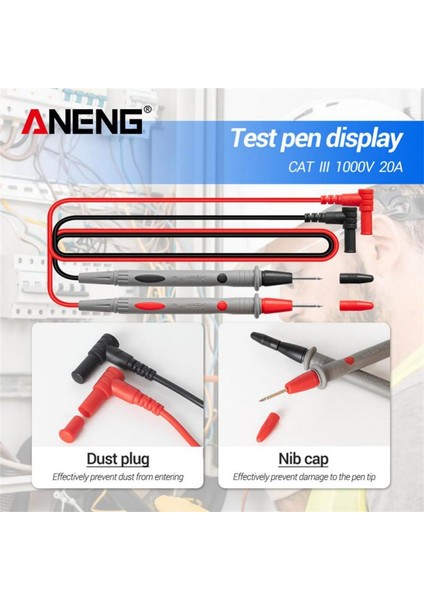 Sarı Aneng ST184 Dijital Kelepçe Multimetre Metre 6000 Sayım Profesyonel True Rms Ac/dc Gerilim Akım Test Cihazı Hz Kapasite Ohm (Yurt Dışından)
