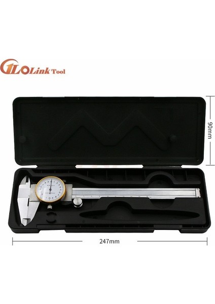 0-150MM Kaliper Kadran Kumpasları 0-150MM Paslanmaz Çelik Sürmeli Kumpas Darbeye Dayanıklı Ölçüm Kolu Tekerlekli Kumpaslar Saat Aksesuarlarıyla (Yurt Dışından)