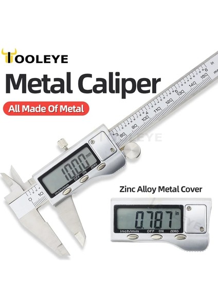 Kaliteli Kumpas Metal Kumpas Dijital Pakometre Profesyonel Sürmeli Kalibre Ölçme Aletleri Ağaç Işleme Kalınlık Ölçer Derinlik Elektronik Cetvel (Yurt Dışından) fiyatları