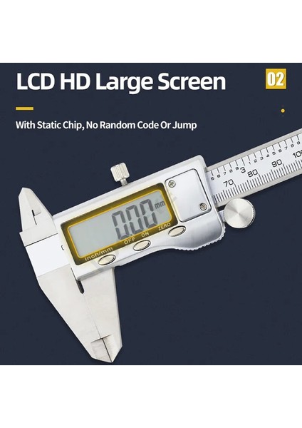 Kaliteli Kumpas Metal Kumpas Dijital Pakometre Profesyonel Sürmeli Kalibre Ölçme Aletleri Ağaç Işleme Kalınlık Ölçer Derinlik Elektronik Cetvel (Yurt Dışından) fırsatları